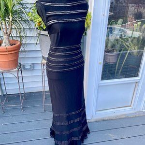 Tadashi long black party dress size S
